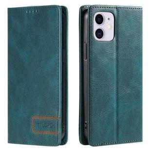 For iPhone 11 TTUDRCH RFID Retro Texture Magnetic Leather Phone Case(Greem)