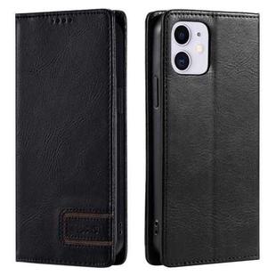 For iPhone 11 TTUDRCH RFID Retro Texture Magnetic Leather Phone Case(Black)