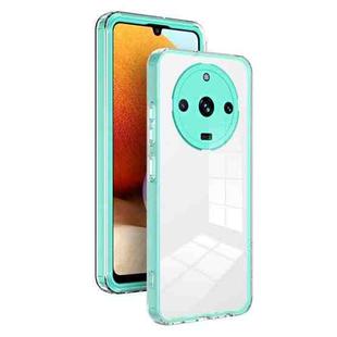 For Realme 11 Pro 5G/11 Pro+ 5G 3 in 1 Clear TPU Color PC Frame Phone Case(Light Green)