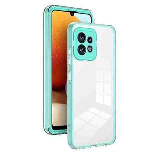 For Motorola Edge 40 Pro 5G 3 in 1 Clear TPU Color PC Frame Phone Case(Light Green)