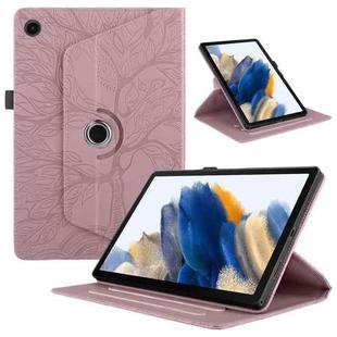 For Lenovo Tab M10 Plus 10.6 3rd Gen Tree Life Embossed Rotation Leather Smart Tablet Case(Rose Gold)