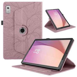 For Lenovo Tab M9 Tree Life Embossed Rotation Leather Tablet Case(Rose Gold)