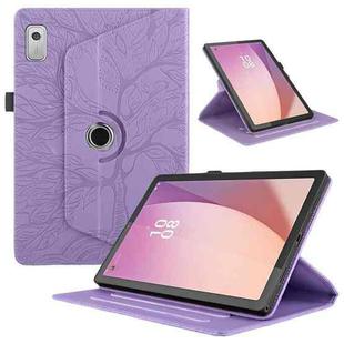 For Lenovo Tab M9 Tree Life Embossed Rotation Leather Tablet Case(Purple)