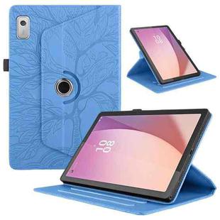 For Lenovo Tab M9 Tree Life Embossed Rotation Leather Tablet Case(Blue)