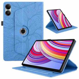 For Xiaomi Redmi Pad SE 11 2025 Tree Life Embossed Rotation Leather Tablet Case(Blue)