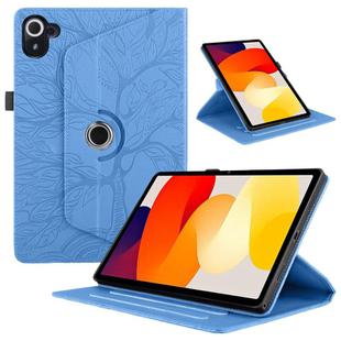 For Xiaomi Redmi K Pad Tree Life Embossed Rotation Leather Tablet Case(Blue)