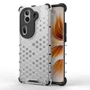 For OPPO Reno11 Pro Global Honeycomb Shockproof Phone Case(White)