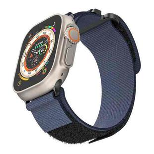 For Apple Watch 7 41mm AW Nylon Two-Section Watch Band(Blue)