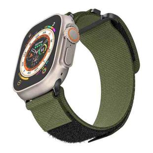 For Apple Watch 4 40mm AW Nylon Two-Section Watch Band(Army Green)