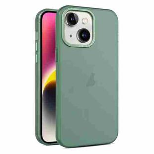 For iPhone 15 Frosted Translucent Mist Phone Case(Green)