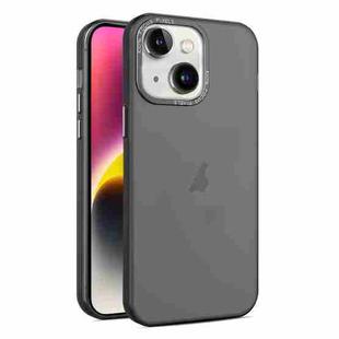 For iPhone 14 Frosted Translucent Mist Phone Case(Black)