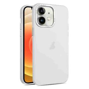 For iPhone 12 Frosted Translucent Mist Phone Case(White)