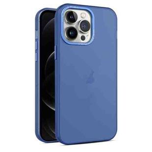 For iPhone 12 Pro Frosted Translucent Mist Phone Case(Royal Blue)