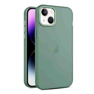 For iPhone 14 Plus Frosted Translucent Mist Phone Case(Green)