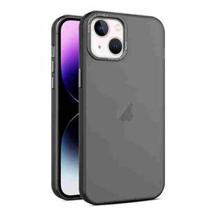 For iPhone 14 Plus Frosted Translucent Mist Phone Case(Black)