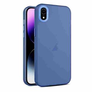 For iPhone XR Frosted Translucent Mist Phone Case(Royal Blue)