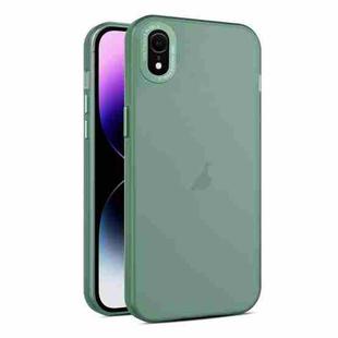 For iPhone XR Frosted Translucent Mist Phone Case(Green)