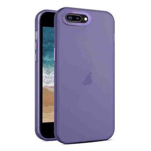For iPhone 8 Plus / 7 Plus Frosted Translucent Mist Phone Case(Dark Purple)