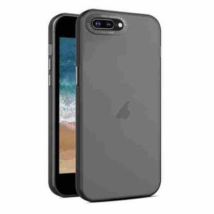 For iPhone 8 Plus / 7 Plus Frosted Translucent Mist Phone Case(Black)