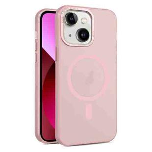 For iPhone 13 MagSafe Frosted Translucent Mist Phone Case(Pink)