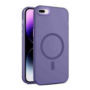 For iPhone 8 Plus / 7 Plus MagSafe Frosted Translucent Mist Phone Case(Dark Purple)