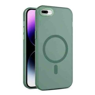 For iPhone 8 Plus / 7 Plus MagSafe Frosted Translucent Mist Phone Case(Green)