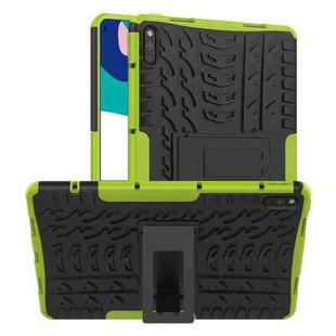 For Huawei MatePad 10.4 Tire Texture Shockproof TPU+PC Protective Case with Holder(Green)