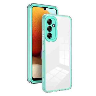 For Samsung Galaxy M54 5G 3 in 1 Clear TPU Color PC Frame Phone Case(Light Green)