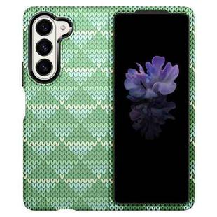 For Samsung Galaxy Z Fold5 Textile Texture Matte Ultra-thin Folding Phone Case(Green)