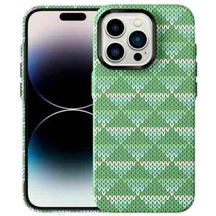 For iPhone 15 Pro Textile Texture Matte Ultra-thin Phone Case(Light Green)