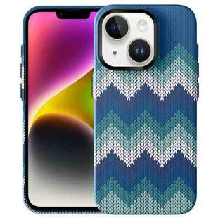 For iPhone 15 Textile Texture Matte Ultra-thin Phone Case(Sea Blue)