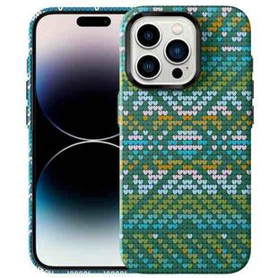 For iPhone 14 Pro Textile Texture Matte Ultra-thin Phone Case(Forest Green)
