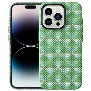 For iPhone 14 Pro Textile Texture Matte Ultra-thin Phone Case(Light Green)