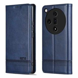 For OPPO Find X7 AZNS Magnetic Calf Texture Flip Leather Phone Case(Dark Blue)