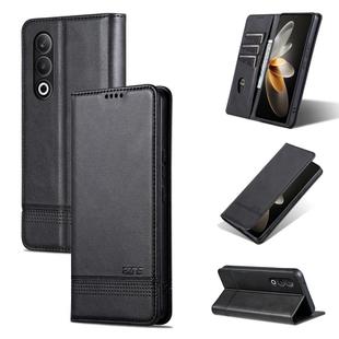 For OPPO K12 AZNS Magnetic Calf Texture Flip Leather Phone Case(Black)