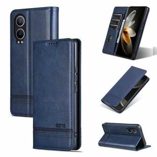 For OPPO K12x / OnePlus Nord CE4 Lite AZNS Magnetic Calf Texture Flip Leather Phone Case(Dark Blue)