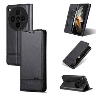 For OPPO Find X8 Pro AZNS Magnetic Calf Texture Flip Leather Phone Case(Black)
