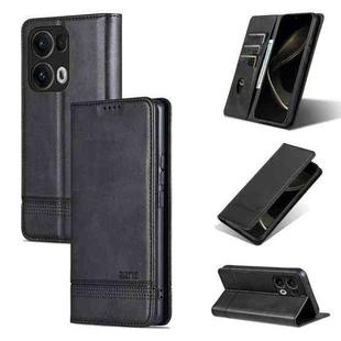 For OPPO Reno13 Pro AZNS Magnetic Calf Texture Flip Leather Phone Case(Black)