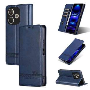 For OPPO A5 Energy / A5 Pro 5G Global AZNS Magnetic Calf Texture Flip Leather Phone Case(Dark Blue)