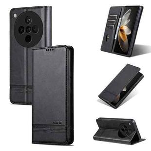 For OPPO Find X8s+ AZNS Magnetic Calf Texture Flip Leather Phone Case(Black)