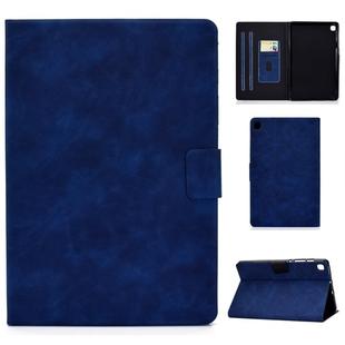 For Samsung Galaxy Tab S6 Lite P610/P615 Cowhide Texture Horizontal Flip Leather Case with Holder & Card Slots & Sleep / Wake-up Function(Blue)