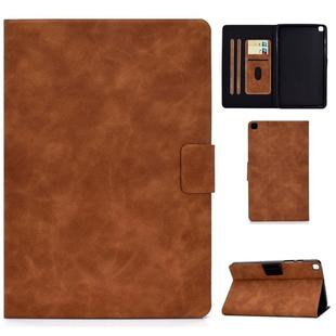 For Samsung Galaxy Tab A 8.0 (2019) T290/T295 Cowhide Texture Horizontal Flip Leather Case with Holder & Card Slots(Brown)