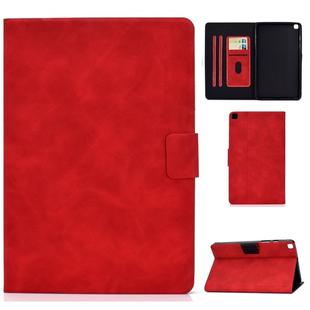 For Samsung Galaxy Tab A 8.0 (2019) T290/T295 Cowhide Texture Horizontal Flip Leather Case with Holder & Card Slots(Red)