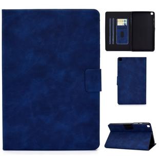 For Samsung Galaxy Tab A 8.0 (2019) T290/T295 Cowhide Texture Horizontal Flip Leather Case with Holder & Card Slots(Blue)