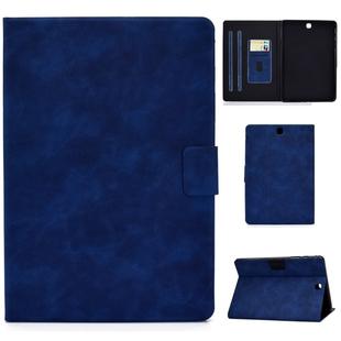 For Samsung Galaxy Tab A 9.7 T550/T555C Cowhide Texture Horizontal Flip Leather Case with Holder & Card Slots & Sleep / Wake-up Function(Blue)