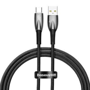 Baseus Lamp Ring Series 100W USB to USB-C/Type-C Fast Charge Data Cable, Length: 1m(Black)