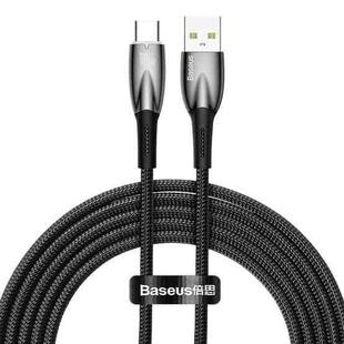 Baseus Lamp Ring Series 100W USB to USB-C/Type-C Fast Charge Data Cable, Length: 2m(Black)