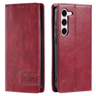 For Samsung Galaxy S23+ 5G TTUDRCH RFID Retro Texture Magnetic Leather Phone Case(Red)