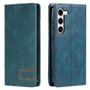 For Samsung Galaxy S23 5G TTUDRCH RFID Retro Texture Magnetic Leather Phone Case(Greem)