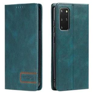 For Samsung Galaxy S20+ TTUDRCH RFID Retro Texture Magnetic Leather Phone Case(Greem)